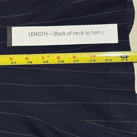 VTG Ralph Lauren Womens Black Label Wool Blazer Sz S Pinstripe Academia USA made - Picture 10 of 12